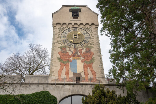 Zyt Tower (Zytturm) Clock Tower at Luzern Musegg Wall (Museggmauer) - Lucerne, Switzerland