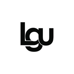 lgu letter original monogram logo design