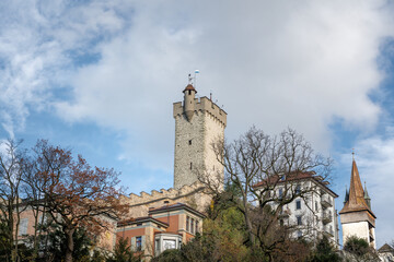 Obraz premium Mannli Tower (Mannliturm) at Luzern Musegg Wall (Museggmauer) - Lucerne, Switzerland