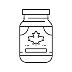 maple butter bottle line icon vector illustration