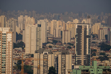 how big is this metropole, aerial view, drone megalopole São Paulo, Brazil
