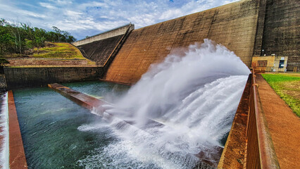 Tinaroo Dam North Queensland with flowing water