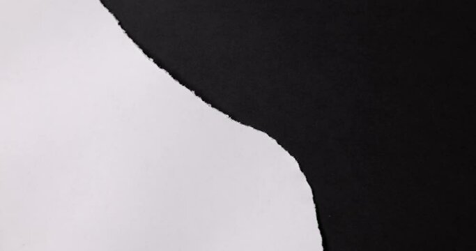 Half of the sheet was torn from white paper.