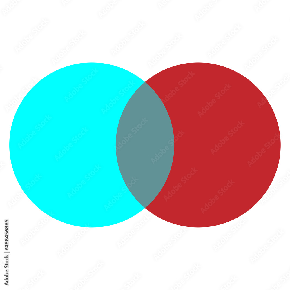Poster intersecting circles in flat style. business circle. geometric element. round logo. vector illustrat
