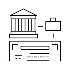 financial company business share line icon vector illustration