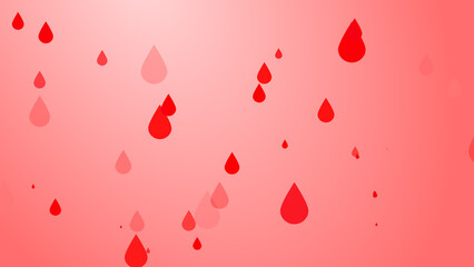 Medical health red blood drop pattern background. Abstract healthcare for World Blood Donor Day.