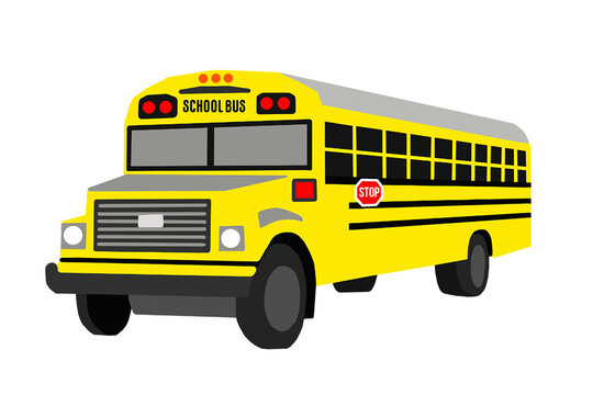 School bus, crop of image