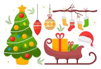 Christmas element set