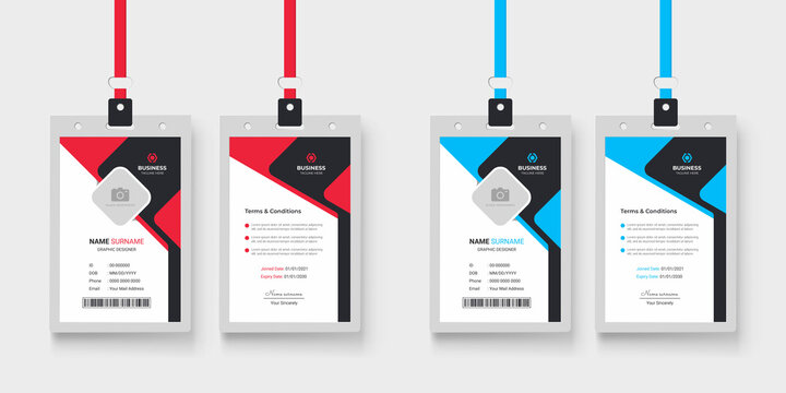 Professional corporate company id card template