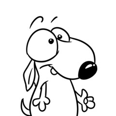 Dog funny character animal illustration cartoon coloring