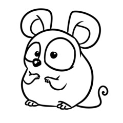 Little character mouse animal illustration cartoon coloring