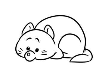 Cat character caricature animal illustration cartoon coloring