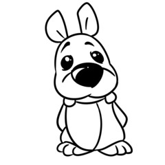 small dog character animal illustration cartoon coloring