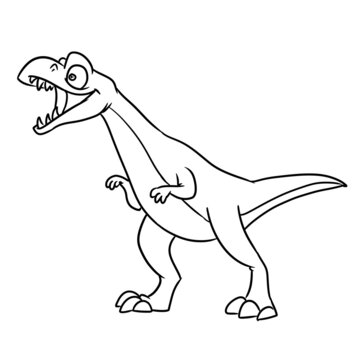 Dinosaur predatory lizard jurassic illustration cartoon coloring