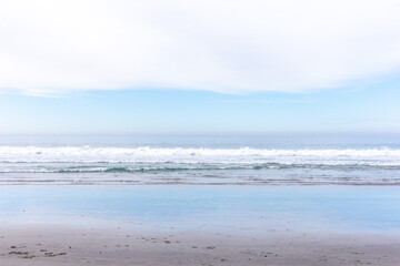 A view on the ocean coast with waves