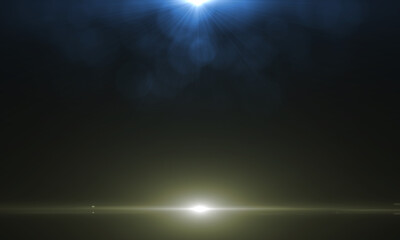 Lens Flare light over background. Easy to add overlay or screen filter over photos
