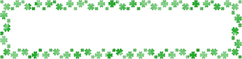 初夏　植物　クローバー　フレーム　イラスト