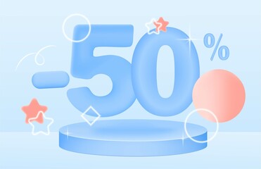Discount creative poster