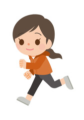 ジョギングする女性