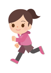 ジョギングする女性