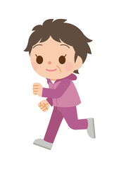 ジョギングする女性