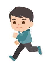 ジョギングする男性