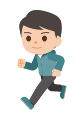 ジョギングする男性