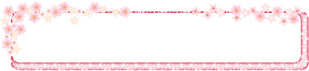 春　花　植物　桜　フレーム　イラスト