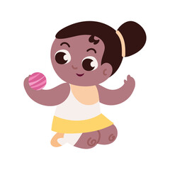 toddler girl afro with ball
