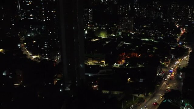 La vida nocturna desde el aire