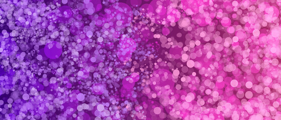 pink purple abstract bokeh wide background with circles