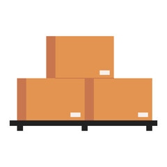 pile boxes in stowages