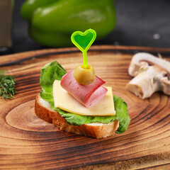 small buffet sandwich food photography