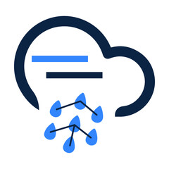 Cloud computing or rain icon