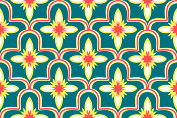 Moroccan ethnic pattern design. Aztec fabric carpet mandala ornament ethnic patterns chevron textile decoration wallpaper. Turkey African Indian traditional vector illustrations background