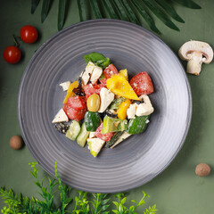 salad with vegetables food photography