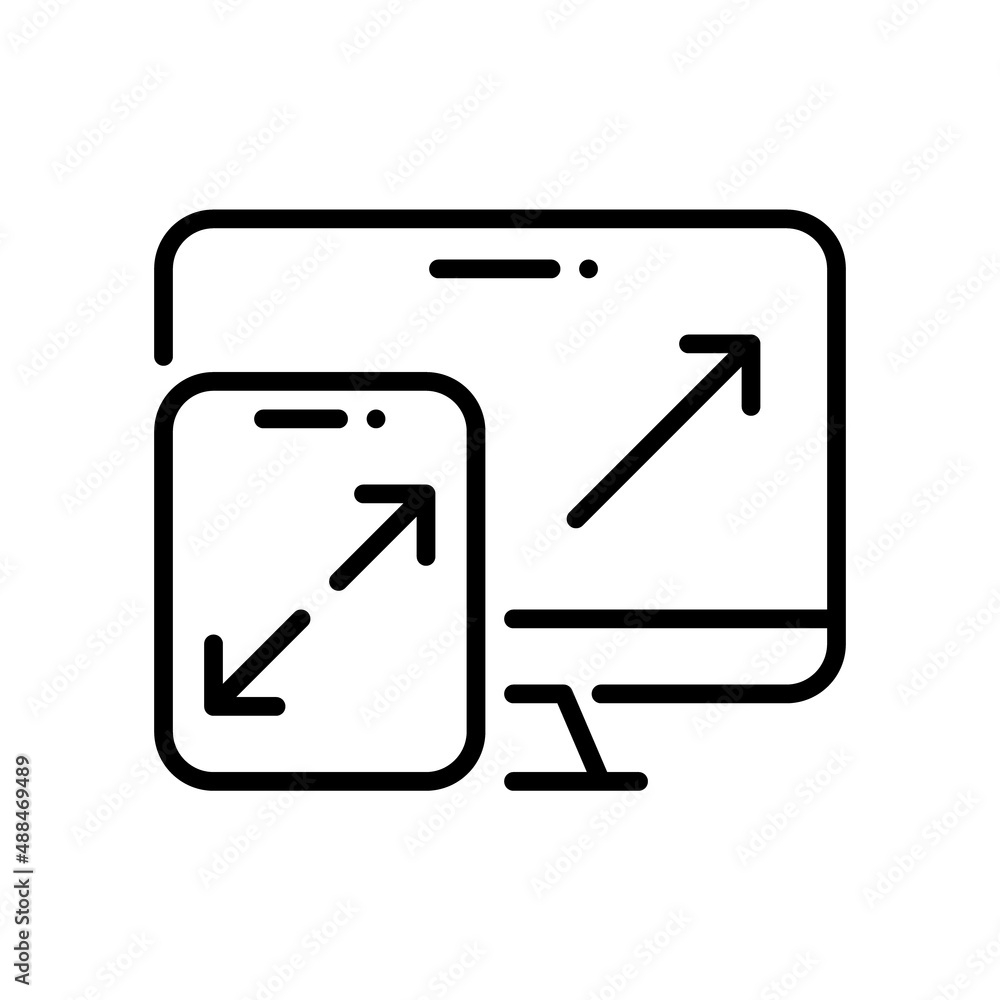 Poster scalable responsive web design symbol. pixel perfect, editable stroke icon