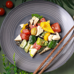 salad with vegetables food photography