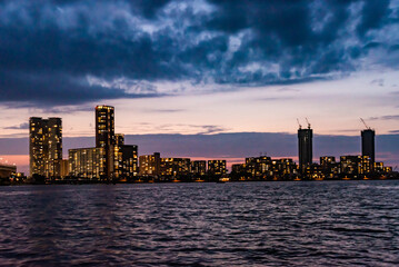 福岡アイランドシティの夕景