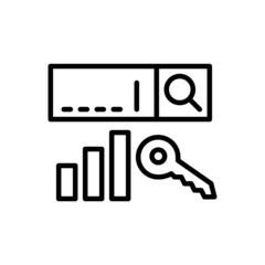 Keyword data analysis. Pixel perfect, editable stroke icon