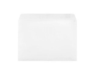 One simple paper envelope isolated on white