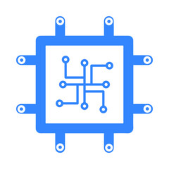 Computer or processor cpu icon