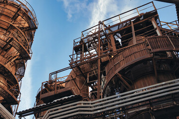 Blast furnace cowper tower. Air heating equipment
