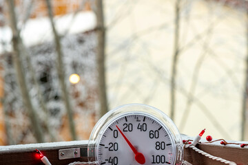 white thermometer measuring temperature