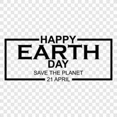 Happy Earth Day, save the planet, 21 april, rubber stamp