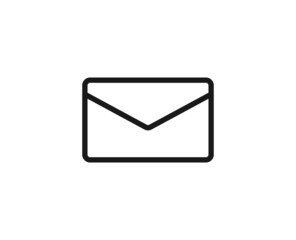 Mail line icon on white background
