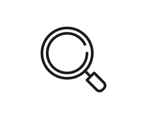 Search line icon on white background