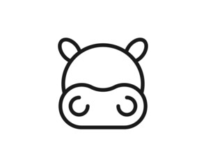 Black line icon on white background