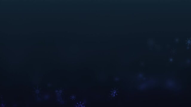4K Seamless Loop static flicker white snowflakes motion abstract on dark blue background. Animation 3d Abstract motion flash background for intro title greeting holiday festive, New year, Christmas,Ev