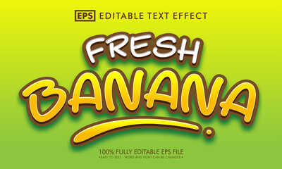 Fresh Banana editable text effect